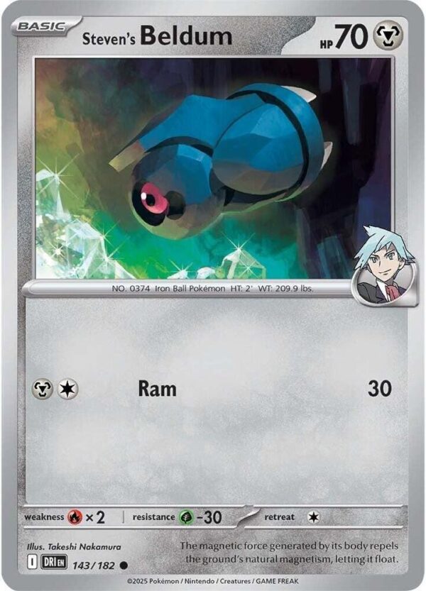 Steven’s Beldum 143/182 Normal SV10: Destined Rivals Steven’s Beldum 143/182 Normal SV10: Destined Rivals