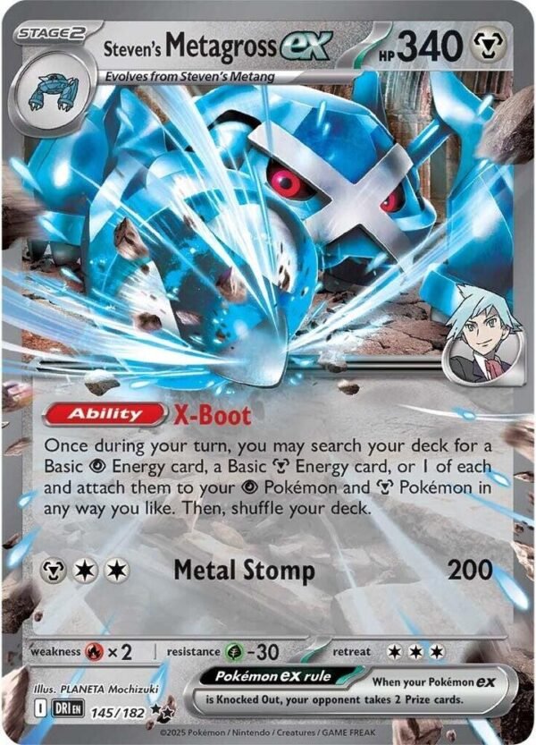 Steven’s Metagross ex 145/182 Holofoil SV10: Destined Rivals