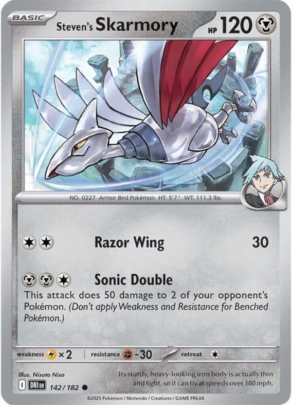 Steven’s Skarmory 142/182 Normal SV10: Destined Rivals Steven’s Skarmory 142/182 Normal SV10: Destined Rivals