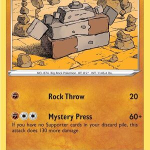 Stonjourner 101/195 Reverse Holofoil SWSH12: Silver Tempest