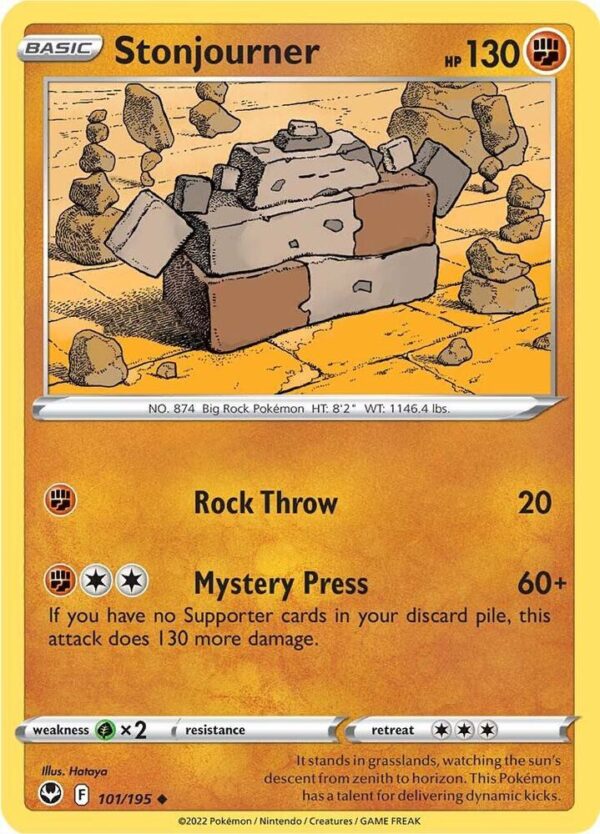 Stonjourner 101/195 Reverse Holofoil SWSH12: Silver Tempest