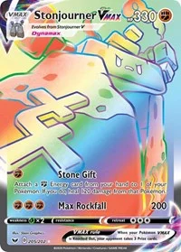 Stonjourner VMAX (Secret) | 205/202 | Holofoil | SWSH01: Sword & Shield Base Set