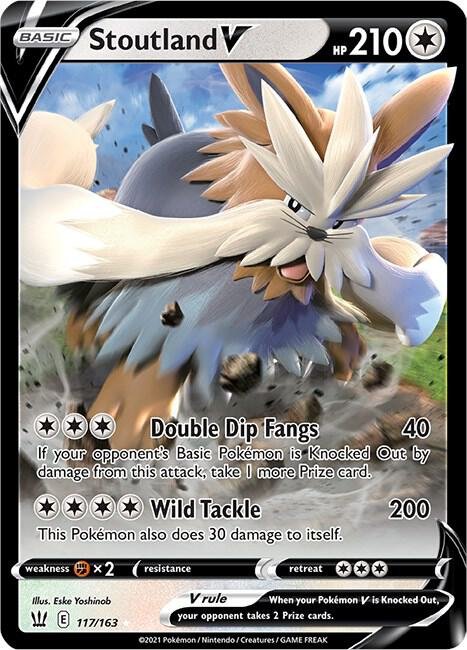 Stoutland V 117/163 Holofoil SWSH05: Battle Styles