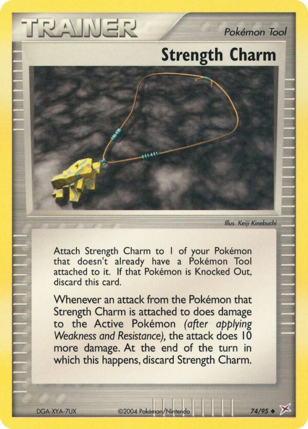 Strength Charm 74/95 Reverse Holofoil Team Magma vs Team Aqua