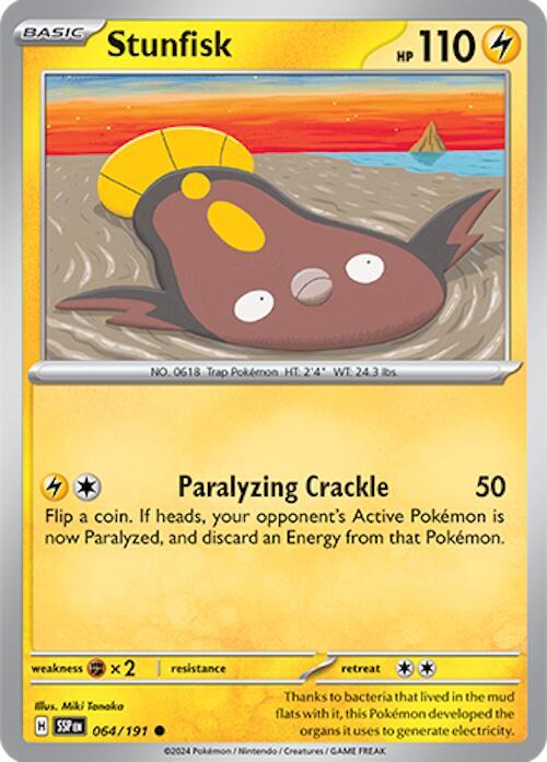Stunfisk 064/191 Reverse Holofoil SV08: Surging Sparks