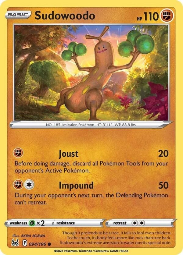 Sudowoodo 094/196 Normal SWSH11: Lost Origin Sudowoodo 094/196 Normal SWSH11: Lost Origin