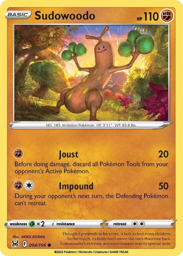 Sudowoodo 094/196 Reverse Holofoil SWSH11: Lost Origin
