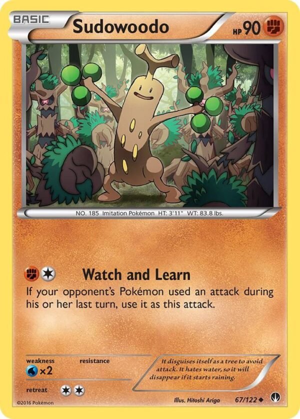 Sudowoodo 67/122 Reverse Holofoil XY – BREAKpoint Sudowoodo 67/122 Reverse Holofoil XY – BREAKpoint