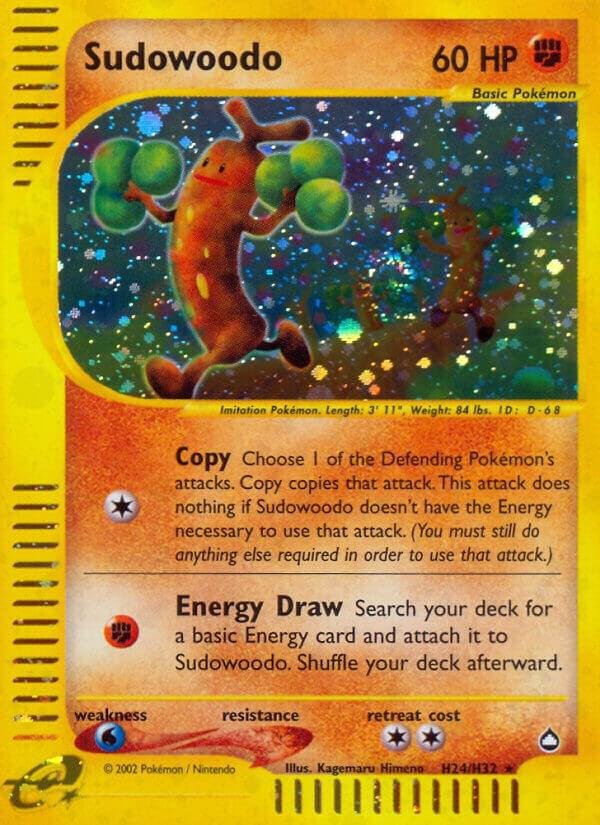 Sudowoodo (H24) H24/H32 Holofoil Aquapolis