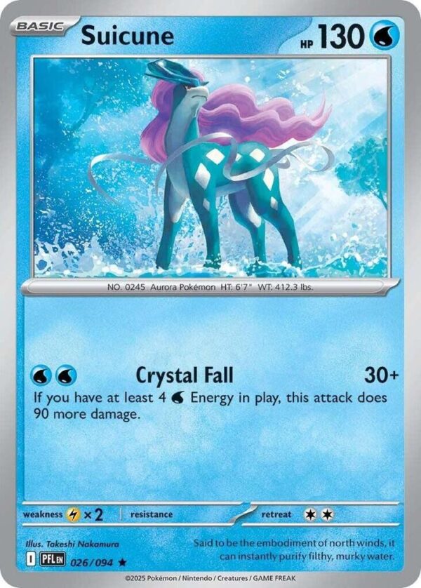 Suicune 026/094 Holofoil ME02: Phantasmal Flames