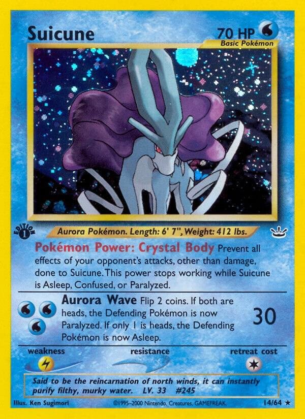 Suicune (14) 14/64 Unlimited Holofoil Neo Revelation