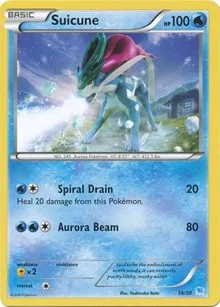 Suicune (14 | Non-Holo) | 14/30 | Normal | XY Trainer Kit: Pikachu Libre & Suicune