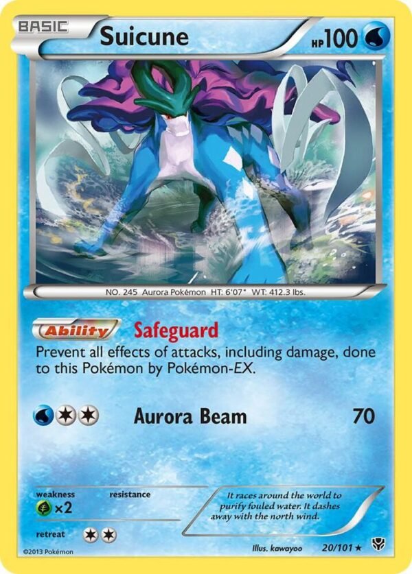 Suicune 20/101 Reverse Holofoil Plasma Blast Suicune 20/101 Reverse Holofoil Plasma Blast