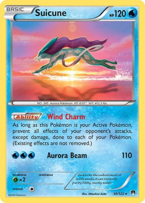 Suicune 30/122 Reverse Holofoil XY – BREAKpoint Suicune 30/122 Reverse Holofoil XY – BREAKpoint