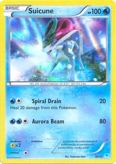 Suicune (30 Holo) 30/30 Holofoil XY Trainer Kit: Pikachu Libre & Suicune