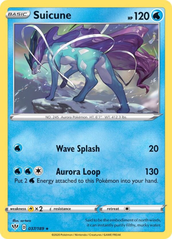 Suicune 37/189 037/189 Normal Deck Exclusives