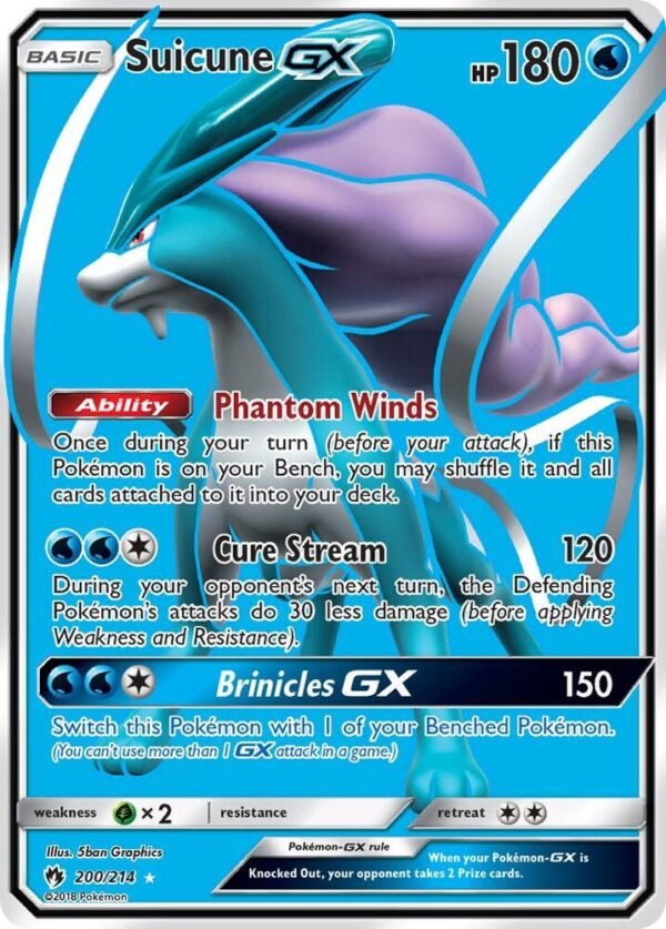 Suicune GX (Full Art) 200/214 Holofoil SM – Lost Thunder