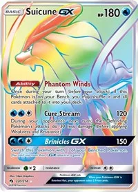 Suicune GX (Secret) | 220/214 | Holofoil | SM - Lost Thunder