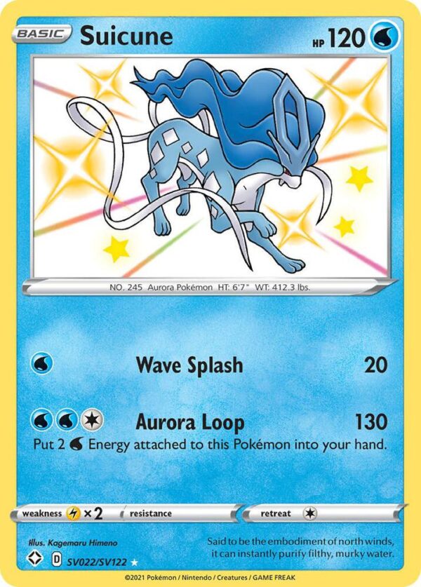 Suicune SV022/SV122 Holofoil Shining Fates: Shiny Vault Suicune SV022/SV122 Holofoil Shining Fates: Shiny Vault