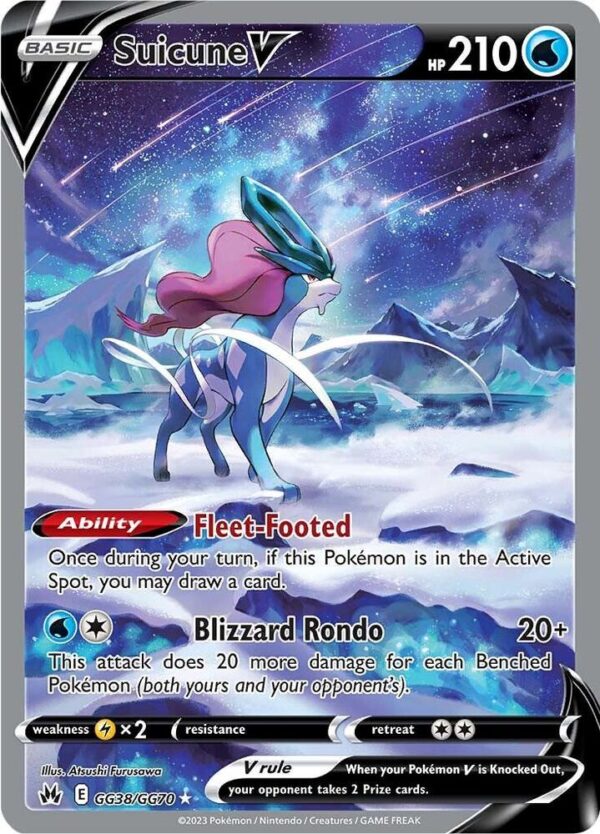 Suicune V GG38/GG70 Holofoil Crown Zenith: Galarian Gallery Suicune V GG38/GG70 Holofoil Crown Zenith: Galarian Gallery
