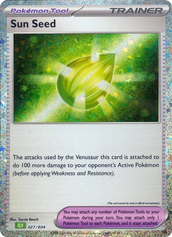 Sun Seed 027/034 Holofoil Trading Card Game Classic