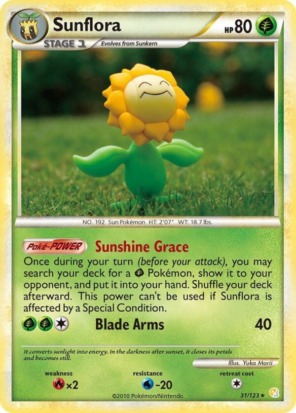 Sunflora 31/123 Reverse Holofoil HeartGold SoulSilver Sunflora 31/123 Reverse Holofoil HeartGold SoulSilver