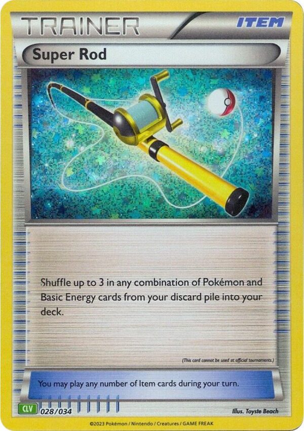 Super Rod (CLV) 028/034 Holofoil Trading Card Game Classic