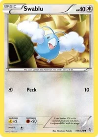 Swablu (105) | 105/124 | Reverse Holofoil | Dragons Exalted Swablu (105) | 105/124 | Reverse Holofoil | Dragons Exalted