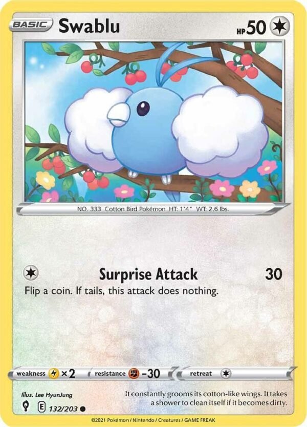 Swablu 132/203 Normal SWSH07: Evolving Skies