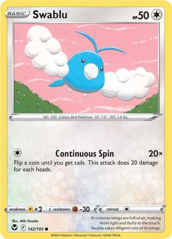 Swablu 142/195 Normal SWSH12: Silver Tempest Swablu 142/195 Normal SWSH12: Silver Tempest