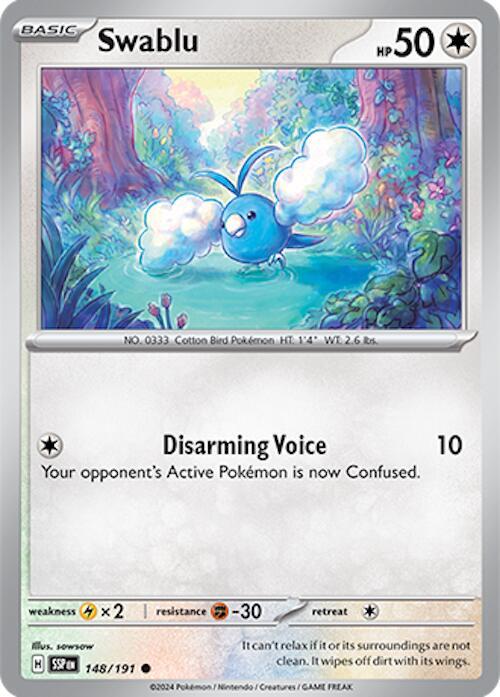 Swablu 148/191 Normal SV08: Surging Sparks Swablu 148/191 Normal SV08: Surging Sparks
