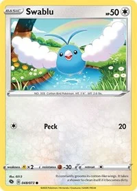 Swablu | 48/73 | Reverse Holofoil | Champion's Path Swablu | 48/73 | Reverse Holofoil | Champion's Path