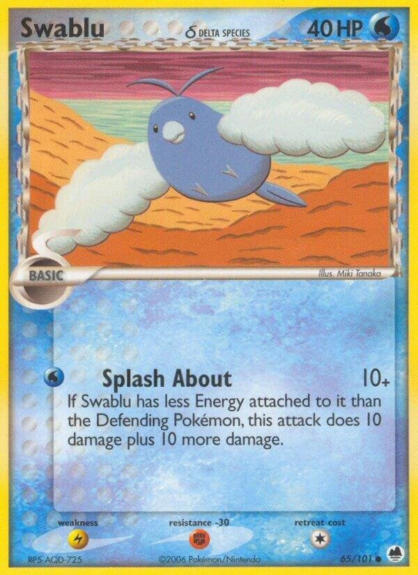 Swablu (Delta Species) 65/101 Normal Dragon Frontiers Swablu (Delta Species) 65/101 Normal Dragon Frontiers