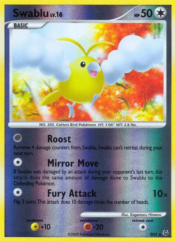 Swablu (Shiny) SH5 Reverse Holofoil Platinum Swablu (Shiny) SH5 Reverse Holofoil Platinum