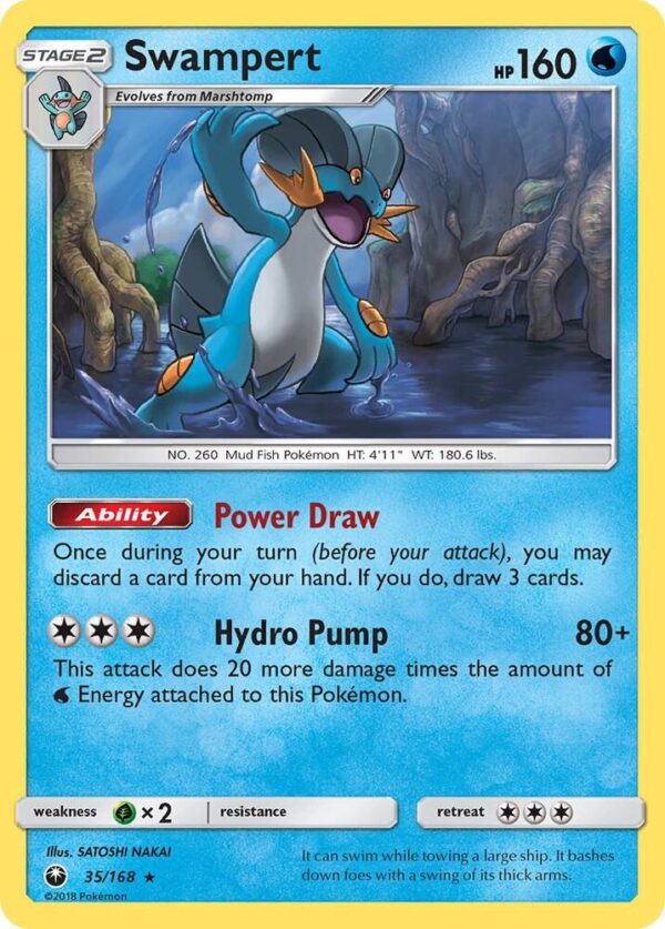 Swampert 35/168 Reverse Holofoil SM – Celestial Storm