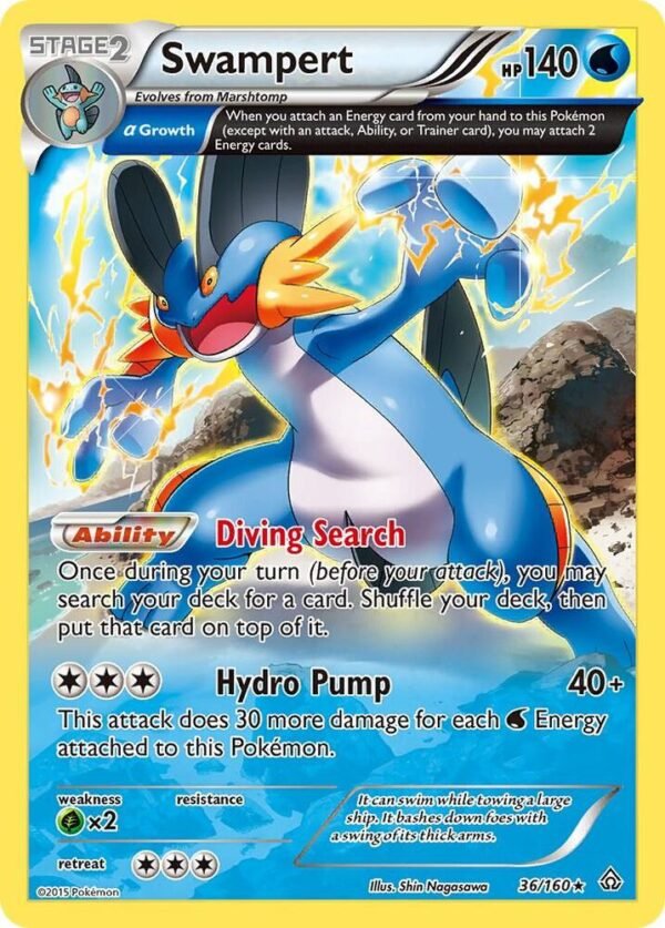 Swampert (Alpha) 36/160 Holofoil XY – Primal Clash Swampert (Alpha) 36/160 Holofoil XY – Primal Clash
