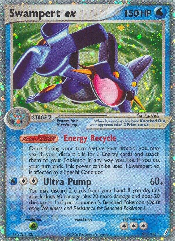 Swampert ex 98/100 Holofoil Crystal Guardians Swampert ex 98/100 Holofoil Crystal Guardians