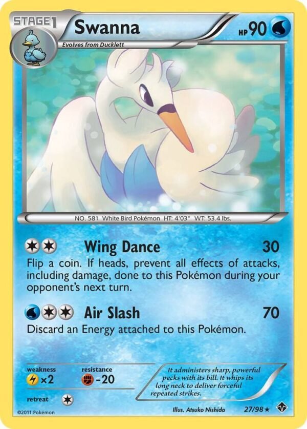 Swanna 27/98 Reverse Holofoil Emerging Powers Swanna 27/98 Reverse Holofoil Emerging Powers