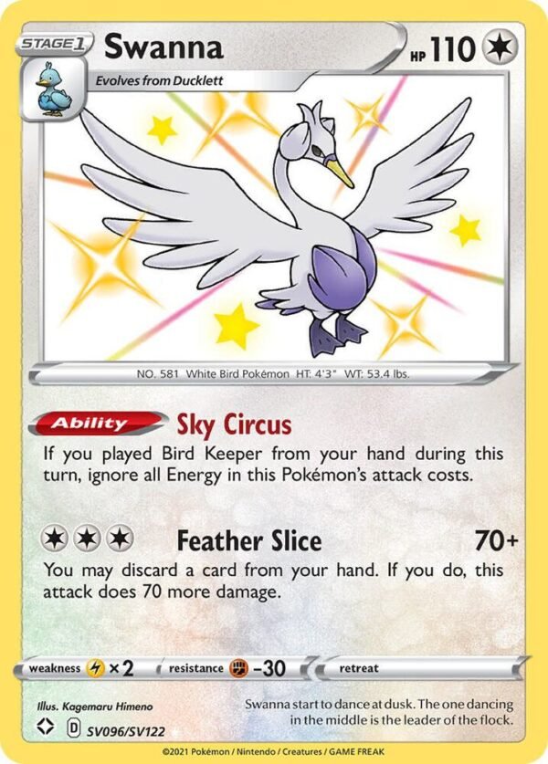 Swanna SV096/SV122 Holofoil Shining Fates: Shiny Vault