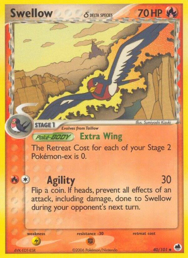 Swellow (Delta Species) 40/101 Reverse Holofoil Dragon Frontiers