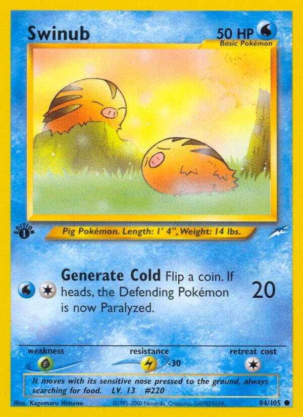 Swinub 084/105 1st Edition Neo Destiny