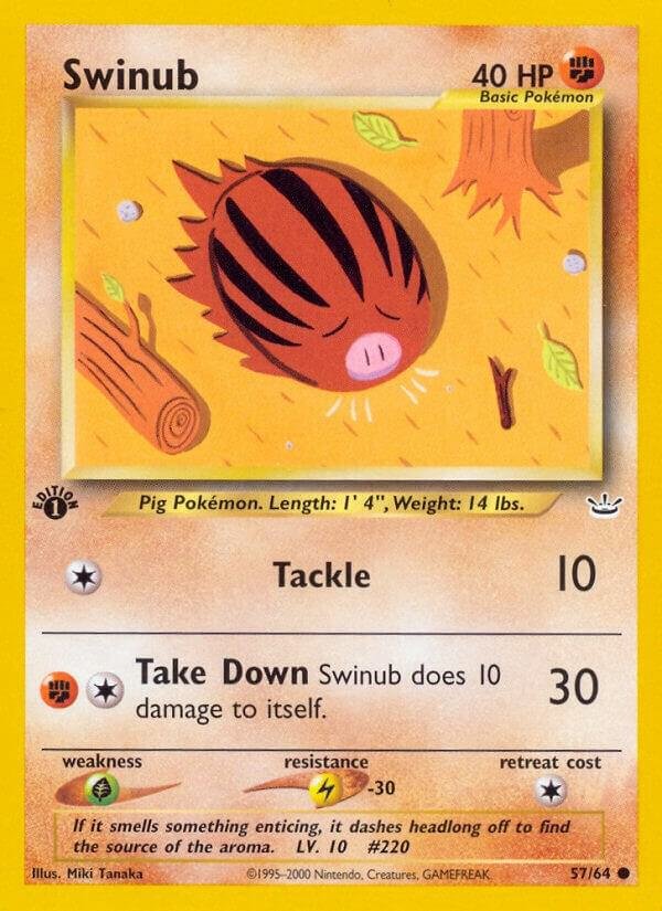 Swinub 57/64 1st Edition Neo Revelation Swinub 57/64 1st Edition Neo Revelation