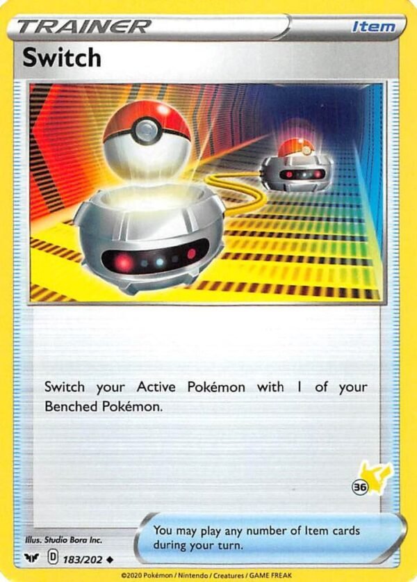 Switch 183/202 (#36 Pikachu Stamped) Normal Battle Academy 2022
