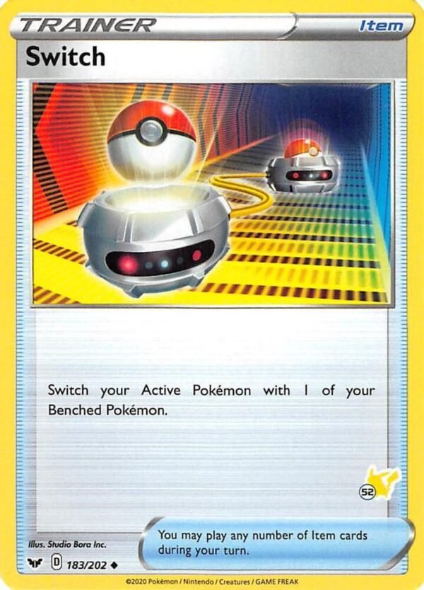 Switch 183/202 (#52 Pikachu Stamped) Normal Battle Academy 2022