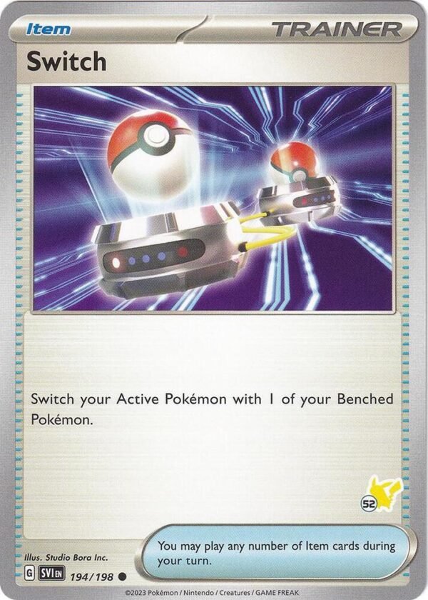 Switch Pikachu 52 194/198 Normal Battle Academy 2024 Switch Pikachu 52 194/198 Normal Battle Academy 2024