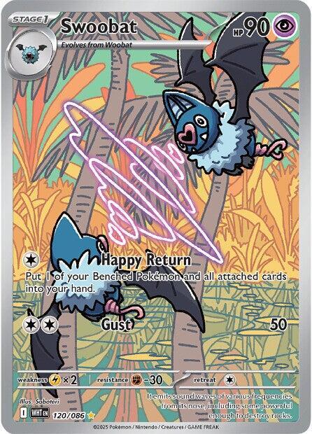 Swoobat 120/086 Holofoil SV: White Flare