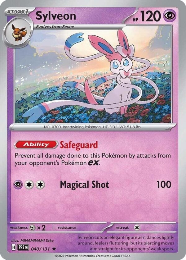 Sylveon 040/131 Holofoil SV: Prismatic Evolutions Sylveon 040/131 Holofoil SV: Prismatic Evolutions