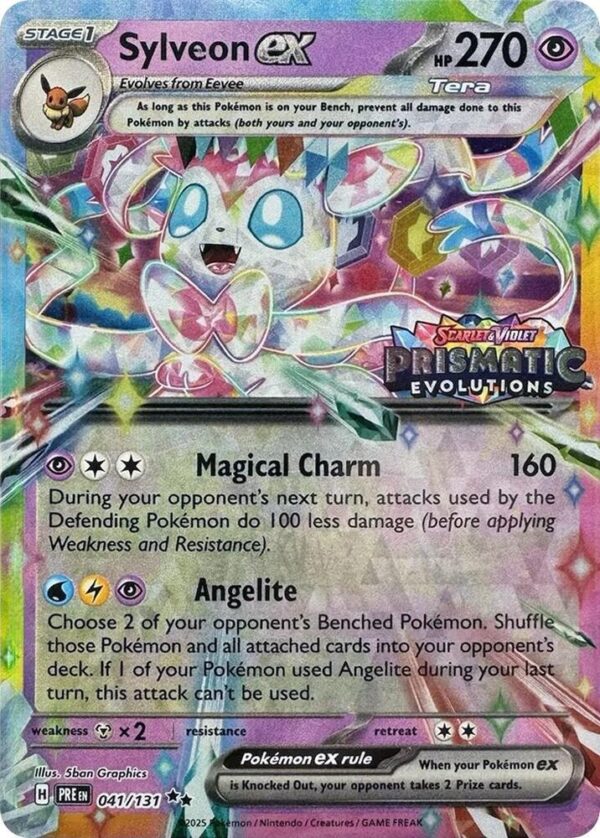 Sylveon ex 041/131 (Prismatic Evolutions Stamp) Holofoil Miscellaneous Cards & Products Sylveon ex 041/131 (Prismatic Evolutions Stamp) Holofoil Miscellaneous Cards & Products