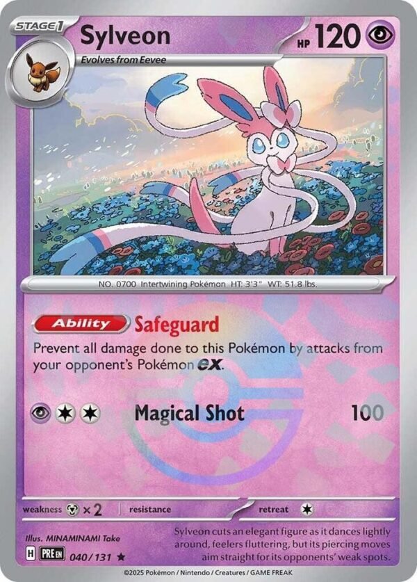 Sylveon (Poke Ball Pattern) 040/131 Holofoil SV: Prismatic Evolutions