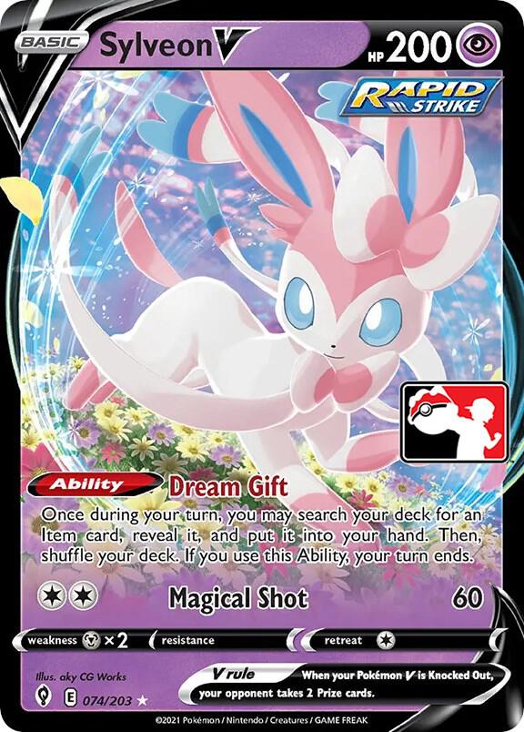 Sylveon V 074/203 Holofoil Prize Pack Series Cards
